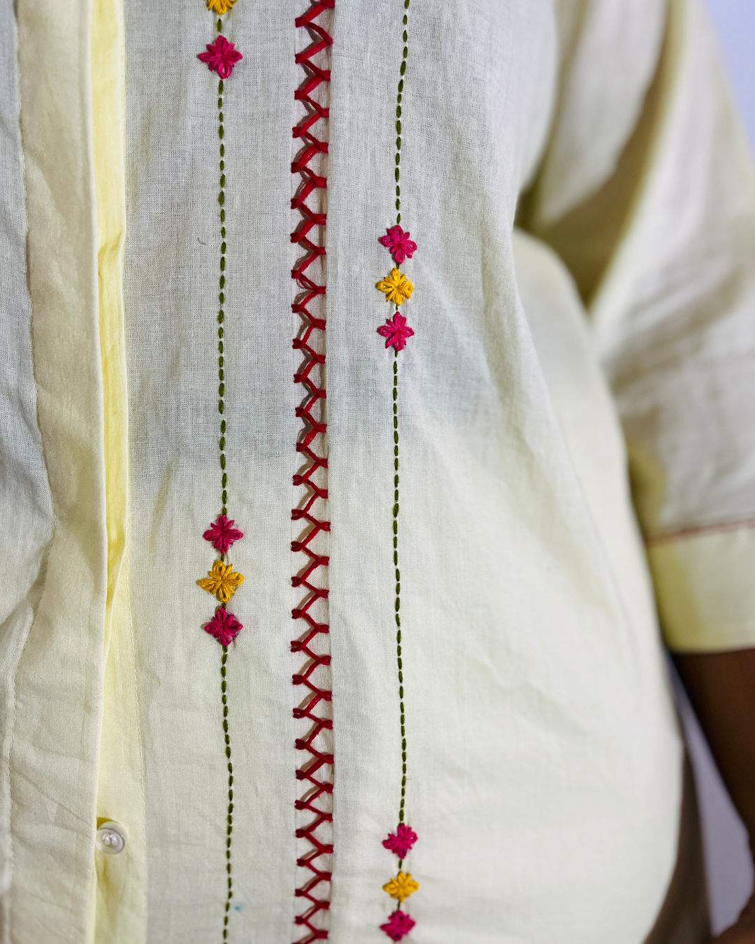 Ramana Sunrise Yellow Cotton Shirt for Women | Premium Designer Shirt