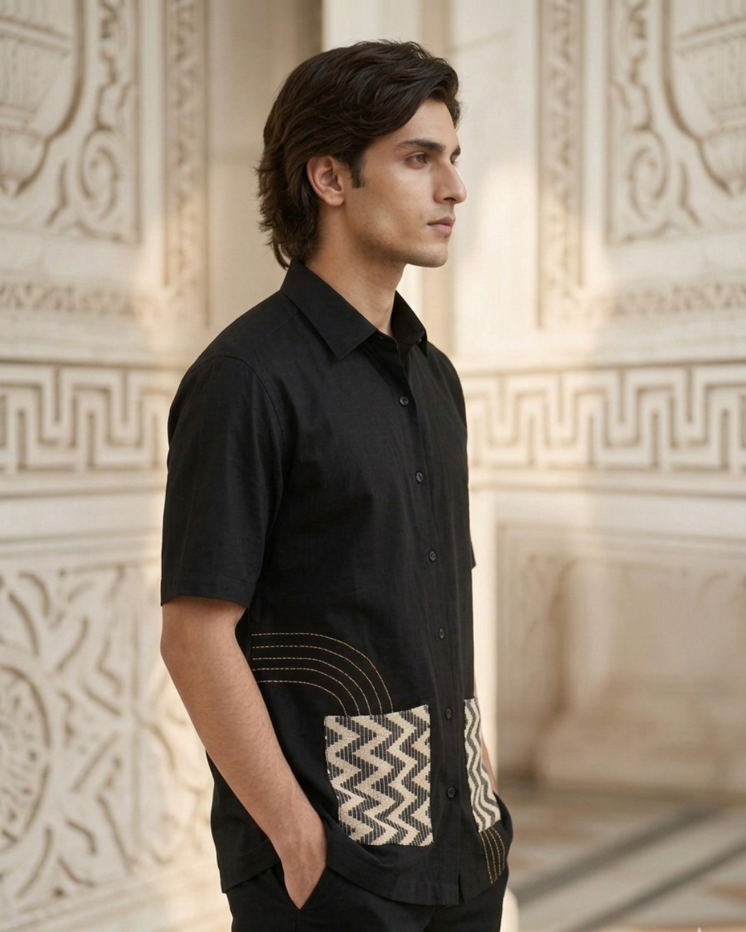 Black Statement Shirt – Contemporary Craft, Effortless Style
