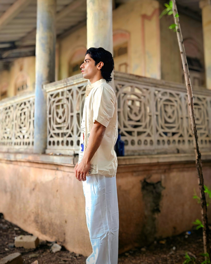 Jaisal Toral Hand-Painted Oversized Shirt – Custom Wearable Art | Unisex Cotton Shirt