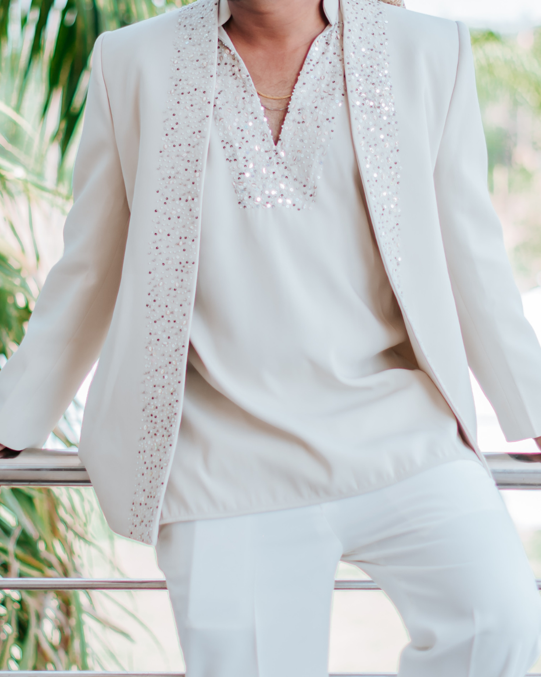 Ramana Royal Ivory Indo-Western Jacket Set for Men | Wedding & Carnival Outfit